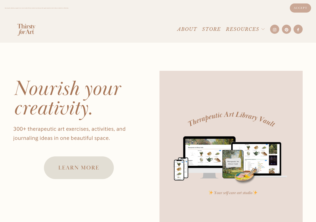 Thirsty for Art homepage